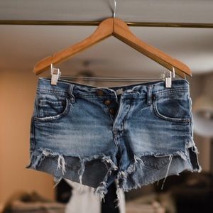 Free People denim shorts